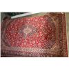 Image 1 : NEW 100% WOOL MAHSHAD HAND KNOTTED PERSIAN AREA CARPET, 3X2 METER RED/ BLUE. 45-50 KNOTS SQ. CM