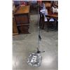 Image 1 : CHROME SPOTLIGHT LAMP AND VINTAGE MIRRORED WALL CLOCK