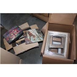 TWO BOXES OF PICTURE FRAMES