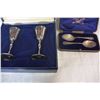 Image 2 : BIRKS GOBLETS AND TWO SPOONS IN CASE