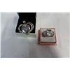 Image 1 : HEART PENDANT AND LARGE RHINESTONE DINNER RING