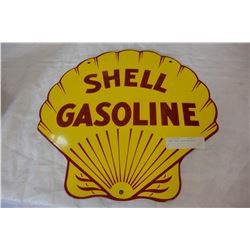 ENAMEL SHELL GASOLINE SIGN