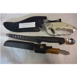 THREE KNIVES IN SHEATH