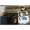 Image 1 : BOX OF ELECTRONICS AND GAMEBOY AND 8 TRACK PLAYER WITH BLACK SABBATH TAPE AND AMP