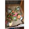 Image 1 : LOT OF HAND PAINTED ITALIAN GLASS BALLS