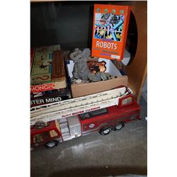 BOARD GAMES FIRE TRUCK AND ELEPHANT FIGURES