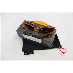 NEW RYDERS KIRA CRYSTAL ORANGE POLARIZED BROWN GRADIENT LENS SUNGLASSES, RETAIL $89.99