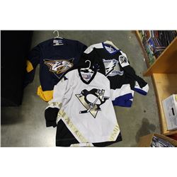 THREE NHL JERSEYS