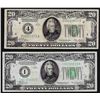 Image 1 : Lot of (2) 1928 & 1934 $20 Federal Reserve Notes