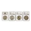 Image 1 : Set of 1922-1925 $1 Peace Silver Dollar Coins NGC MS64