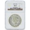 Image 1 : 1925-S $1 Peace Silver Dollar Coin NGC MS65