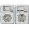 Image 1 : Set of 1983MO-1984MO Mexico 1 Onza Silver Libertad Coins NGC MS66