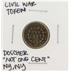 Image 1 : 1863 Civil War Token Doscher Not One Cent New York