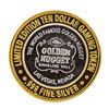 Image 1 : .999 Silver Golden Nugget Las Vegas $10 Casino Limited Edition Gaming Token