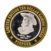 Image 1 : .999 Silver Pioneer Hotel & Gambling Hall $10 Casino Limited Edition Gaming Toke