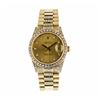 Image 1 : 18K Yellow Gold Mid-Size Rolex Datejust Wristwatch with Diamonds