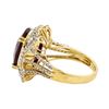 Image 3 : 14KT Yellow Gold 13.90ct Ruby and Diamond Ring