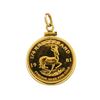 Image 2 : 14K Pendant with 1981 1/4 oz Gold Krugerrand Coin