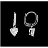 Image 2 : 14KT White Gold 1.44ctw. Diamond Dangle Earrings