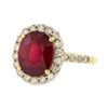 Image 2 : 14KT Yellow Gold 5.78ct Ruby and Diamond Ring