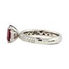 Image 3 : 18KT White Gold 1.30ct Ruby and Diamond Ring