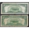 Image 2 : Lot of (2) 1934 $5 Silver Certificate Notes