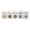 Image 1 : Lot of (5) 1881-S $1 Morgan Silver Dollar Coins NGC MS64