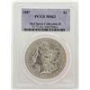 Image 1 : 1887 $1 Morgan Silver Dollar Coin PCGS MS63