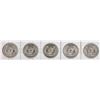 Image 2 : Lot of (5) Assorted Date $1 Morgan Silver Dollar Coins