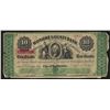 Image 1 : 1862 Monroe County Bank New York 10 Cents Obsolete Note w/ Personal Message on B