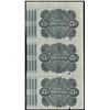 Image 2 : Uncut Sheet of (3) 1874 State of Louisiana Baby Bond Obsolete Notes