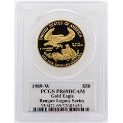 1989-W $50 American Gold Eagle Proof Coin PCGS PR69DCAM