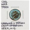 Image 1 : 1863 Civil War Token Sherwood & Hopson China Emporium Utica New York