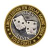 Image 1 : .999 Fine Silver Gold Coast Las Vegas $10 Casino Limted Edition Gaming Token