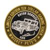 Image 1 : .999 Silver Whiskey Petes Casino Jean, Nevada $10 Limited Edition Gaming Token