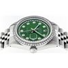 Image 8 : Mens Rolex Stainless Steel Green String Diamond Datejust Wristwatch