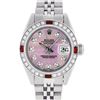 Image 1 : Rolex Ladies Stainless Steel Ruby and Diamond Datejust Wristwatch