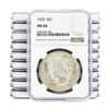 Image 1 : Lot of (10) 1925 $1 Peace Silver Dollar Coins NGC MS64