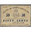 Image 1 : 1862 Fifty Cents State of South Carolina Obsolete Bank Note