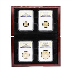 2010 American Gold Eagle (4) Coin Set NGC MS70 Early Release