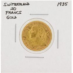 1935 Switzerland 20 Francs Gold Coin