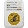 Image 1 : 2016P Australia $100 Year of the Monkey Gold Coin NGC MS70