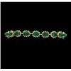 Image 1 : 14KT Yellow Gold 18.69ctw Emerald and Diamond Bracelet