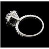 Image 3 : 14KT White Gold 5.57ctw Black Diamond Ring