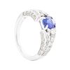 Image 3 : 14KT White Gold Ladies 0.87ct Sapphire and Diamond Ring
