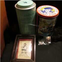 "Cracker Jack Popcorn Confection" Tin; "3 Pounds" Tin of "Dexin Brand High Dextrin Carbohydrate" may