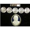 Image 2 : "John Deere" Bust plaque which appears to have been removed from something; & (5) 1964 P Silver Kenn