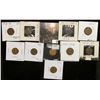 Image 1 : 1909 P VDB Fine, (5) 1910 P grading up to VF, (2) 11 P, 12 P & D Lincoln Cents, all carded and ready