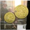 Image 1 : 1788 Half Guinea & 1797 Guinea Great Britain Card Counter Tokens of George III. Both AU to Unc.