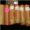 Image 2 : Solid date circulated Rolls of U.S. Wheat Cents including 1925D, 45P, 52S, 57P, 57D, & 58P. (6 rolls